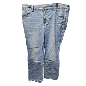 Old Navy Plus Size High Waisted Straight Leg Jeans Light Wash Denim‎ Classic
